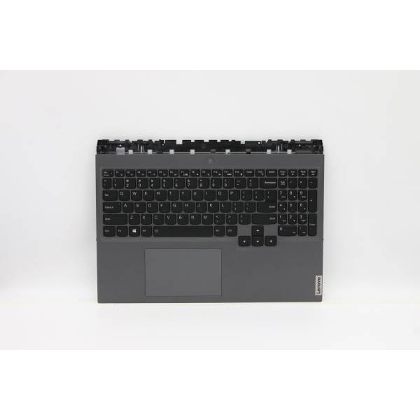 Carcasa superioara cu tastatura palmrest Laptop, Lenovo, Legion 5 Pro-16ACH6H Type 82JQ, 5CB1C14884, AM1ZV000, iluminata, 4 pini, Slate Grey, layout US