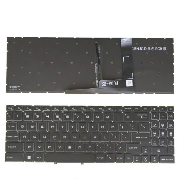 Tastatura Laptop Gaming, MSI, Crosshair 17 A11UDK, A11UCK, iluminata, neagra, layout US