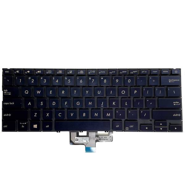 Tastatura Laptop, Asus, ZenBook 14 UM433D, UM433DA, UM433I, UM433IQ, iluminata, royal blue, layout US