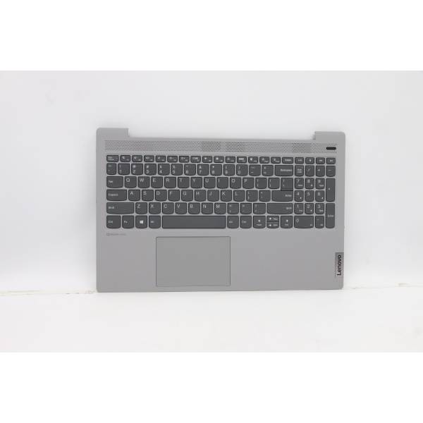 Carcasa superioara cu tastatura palmrest Laptop, Lenovo, IdeaPad 5-15ALC05 Type 82LN, 5CB0X56301, AM1K7000D00, Platinum Grey, layout US