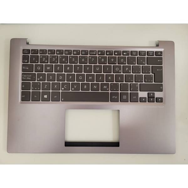Carcasa superioara cu tastatura palmrest Laptop, Asus, U38, U38D, U38N, U38DT, 9Z.N8JBU.60T, 0KNB0-3625TU00, 0KN0-MY1TU23, 13N0-N6A0111, 13GNTH1AM051-1, NTH1K1O80Y, iluminata, layout US