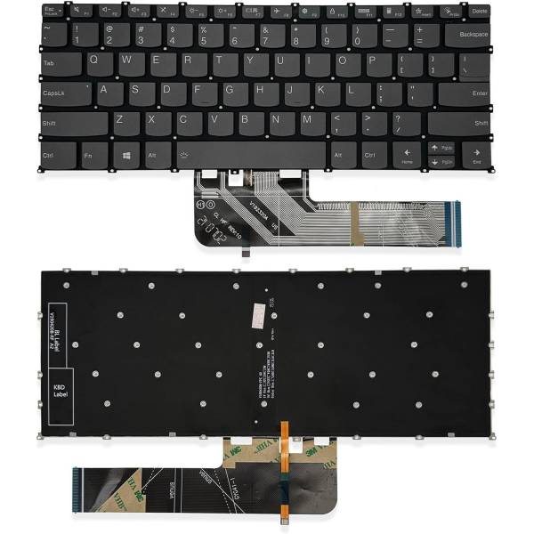 Tastatura Laptop 2-in-1, Lenovo, IdeaPad 5 14Q8X9 Type 83GH, iluminata, gri, layout US