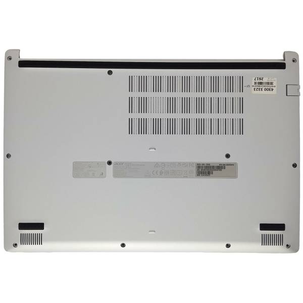 Carcasa inferioara bottom case Laptop, Acer, Aspire 5 A515-54, A515-54G, A515-55, A515-55G, 60.HFQN7.001, EAZAU003A2S, EAZAU00302A, argintiu