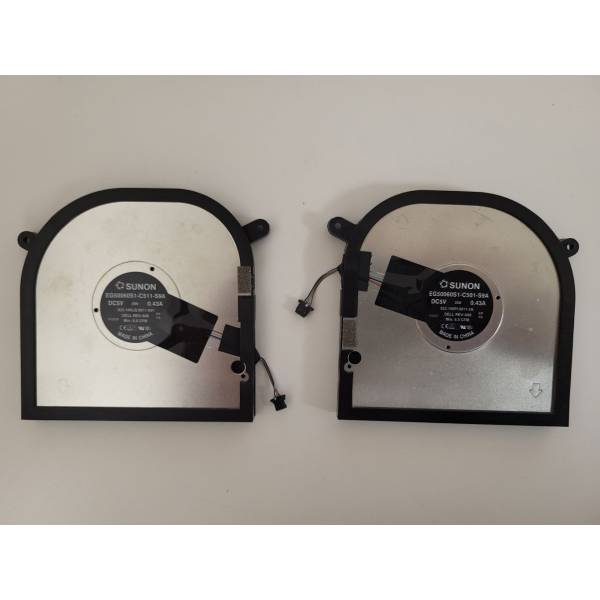 Set coolere Laptop, Dell, XPS 9700, 9710, 9720, EG50060S1-C501-S9A, MIN6.5 CFM, EG50060S1-C511-S9A, MIN6.8 CFM, 023.100LQ.0011, 023.100PI.0011, 0MXF81, MXF81, petru placa video dedicata, 5V, 0.43A