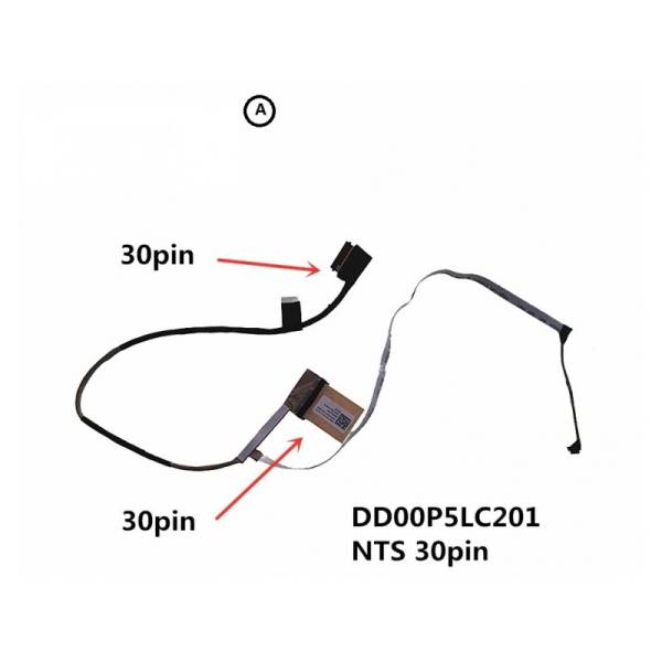 Cablu video LVDS Laptop, HP, DD00P5LC201, DD00P5LC210, DD00P5LC201212, DD00P5LC212, DD00P5LC220, DD00P5LC221, DD00P5LC222, DD00P5LC202, DD00P5LC241, L63615-001, L68167-001, non touch, 30 pini