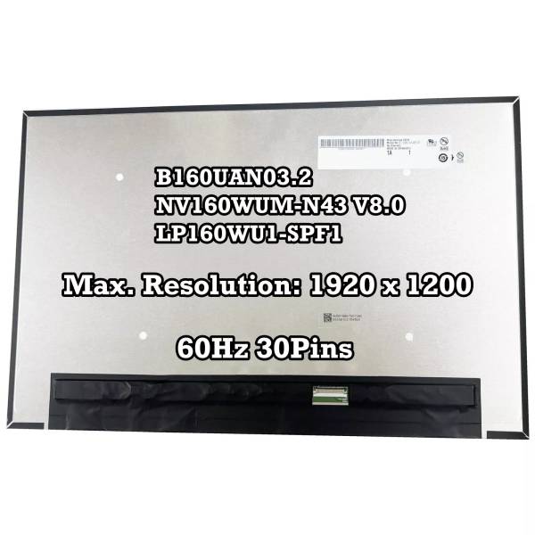 Display Laptop, Acer, ConceptD 3 CN316-73G, 16 inch, rezolutie FHD+, 1920x1200, IPS, 60Hz, conector 20mm, 30 pini Display Laptop, Acer, ConceptD 3 CN316-73G, 16 inch, rezolutie FHD+, 1920x1200, IPS, 60Hz, conector 20mm, 30 pini