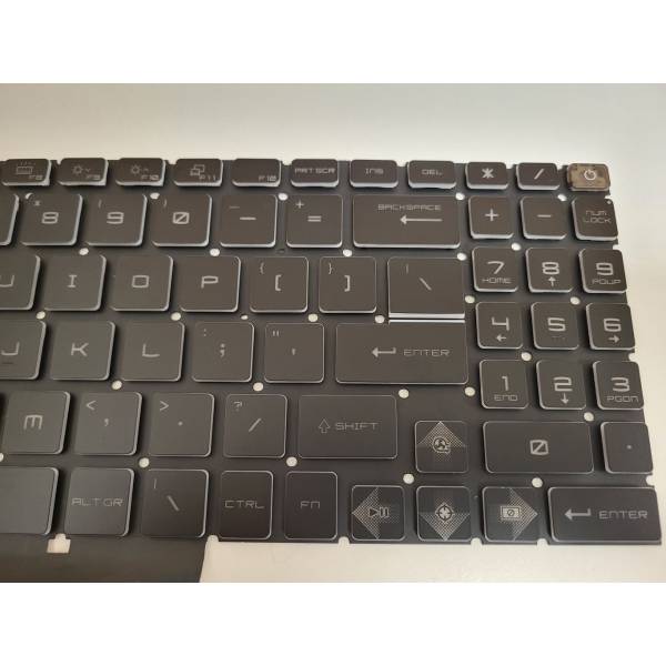 Tastatura Laptop Gaming, MSI, Sword 17 A11UC, A11UD, A11UE, A11SC, conector iluminare 6 pini, layout US