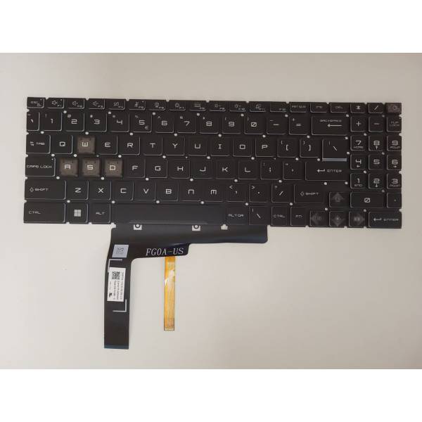 Tastatura Laptop Gaming, MSI, Sword 15 A11U, A11UD, A11UE, A11UG, A11SC, A12U, A12UC, A12UD, A12UE, A12UG, conector iluminare RGB 16 pini, layout US Tastatura Laptop Gaming, MSI, Sword 15 A11U, A11UD, A11UE, A11UG, A11SC, A12U, A12UC, A12UD, A12UE, A12UG, conector iluminare RGB 16 pini, layout US