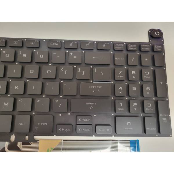 Tastatura Laptop Gaming, Asus, TUF F17 FX707Z, FX707ZC, FX707ZC4, FX707ZE, FX707ZI, FX707ZM, FX707ZR, iluminata, neagra, layout US