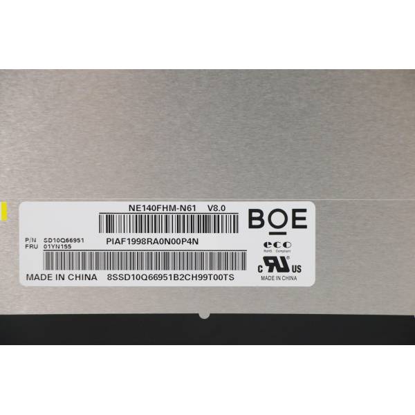 Display Laptop, Lenovo, ThinkPad X1 Carbon 5th Gen Type 20HR, 00NY436, SD10K93482, NV140FHM-N61 V8.0, 14 inch, FHD, IPS, nanoedge, ultra slim 2.2m grosime, 315mm latime, 30 pini