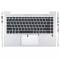 Carcasa superioara cu tastatura palmrest Laptop, HP, ZHAN 66 Pro 14 G5, M23769-001, 4BX8QTATPB0, iluminata, argintie, layout US