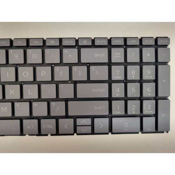 Tastatura Laptop, HP, Pavilion X360 15-ER, 15T-ER, iluminata, gri, layout US