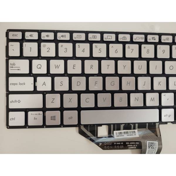 Tastatura Laptop, Asus, VivoBook S15 S532F, S532FA, S532FAC, S532FL, S532FLC, iluminata, argintie, layout US