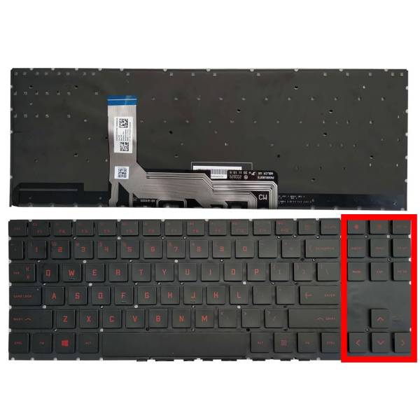 Tastatura Laptop, HP, Omen 16-N, TPN-Q267, iluminata, rosie, layout US