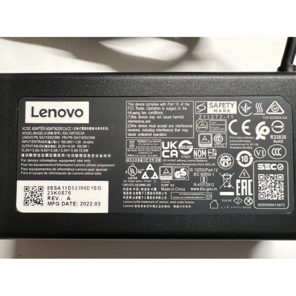 Incarcator Laptop, Lenovo, Lenovo Slim 7 ProX 14ARH7 Type 82V2, 100W, 20V, 5A, USB-C Incarcator Laptop, Lenovo, Lenovo Slim 7 ProX 14ARH7 Type 82V2, 100W, 20V, 5A, USB-C