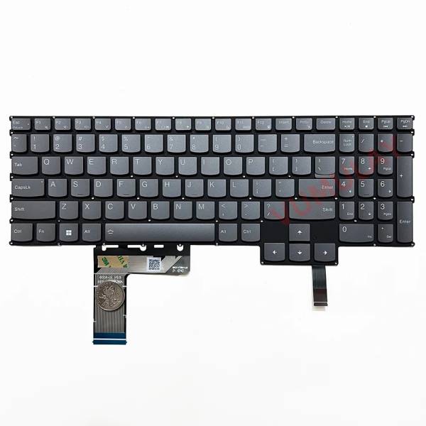 Tastatura Laptop, Lenovo, Legion Slim 5 16IRH8 Type 82YA, 83D6, iluminata, RGB, gri, layout US