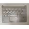 Carcasa superioara cu tastatura palmrest Laptop, HP, 14-DQ, 14S-DQ, 14S-FQ,14S-DR, 14S-FR, TPN-Q211, L61506-001, L61506-271, TSCEA0PA004010, Natural Silver, cu slot fingerprint, layout US (RO)