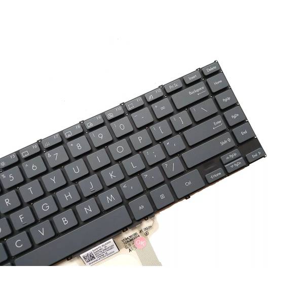 Tastatura Laptop, Asus, ZenBook Flip S13 UX371E, UX371EA, iluminata, gri, layout US