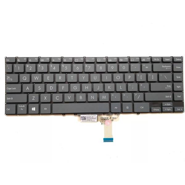 Tastatura Laptop, Asus, ZenBook Flip S13 UX371E, UX371EA, iluminata, gri, layout US