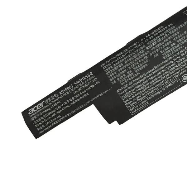 Baterie Laptop, Acer, Aspire E5-575, E5-575, E5-576G, F5-573, F5-573G, 3INR19/65-2, AS16B5J, AS16B8J, 10.95V, 5400mAh, 61.3Wh