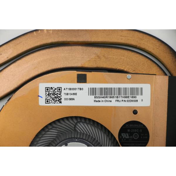 Cooler cu radiator Laptop, Lenovo, ThinkPad L480 Type 20LS, 20LT, pentru placa video dedicata, 02DM009, AT1B001TB0, M-259C-5, 5V, 0.34A