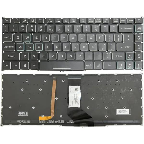 Tastatura Laptop Gaming, Acer, Predator Triton 500 PT515-51, PT515-52, iluminata, RGB, layout US
