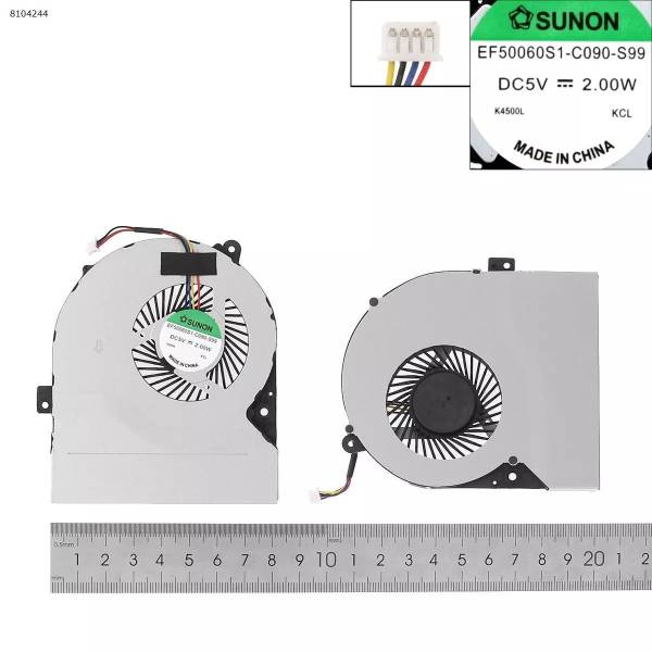 Cooler Laptop, Asus, X450CA, Versiunea 2 cu 4 pini