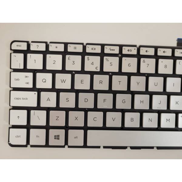 Tastatura Laptop, HP, Pavilion 250 G6, 256, 17-G, iluminata, argintie, layout UK