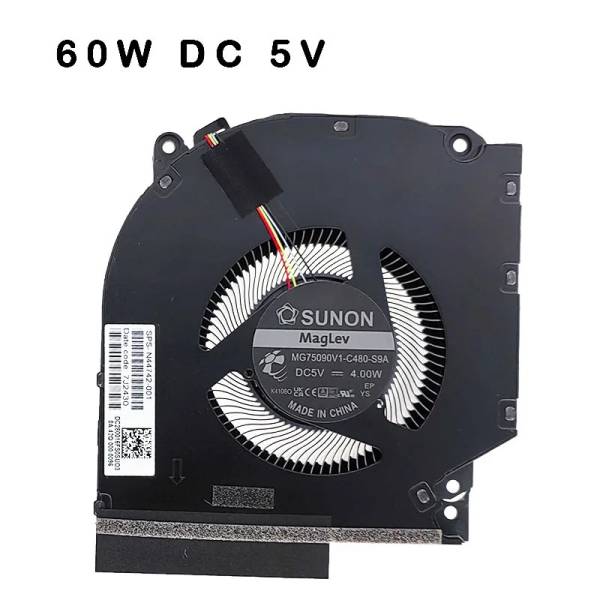 Cooler placa video Laptop Gaming, HP, Victus 16-R, 16T-R, TPN-C169, 60W, N44742-001, DC280016FF0, DFS5L22H05B85L FQL9, MG75090V1-C480-S9A, DC280016FS0S, DC280016ES0, 5V, 0.8A, GPU