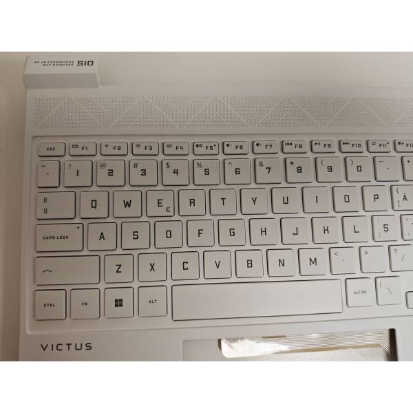 Carcasa superioara cu tastatura palmrest Laptop Gaming, HP, Victus 15-FA, 15-FB, 15Z-FB, N13297-001, N13297-B31, N13297-271, iluminata, alba, layout US
