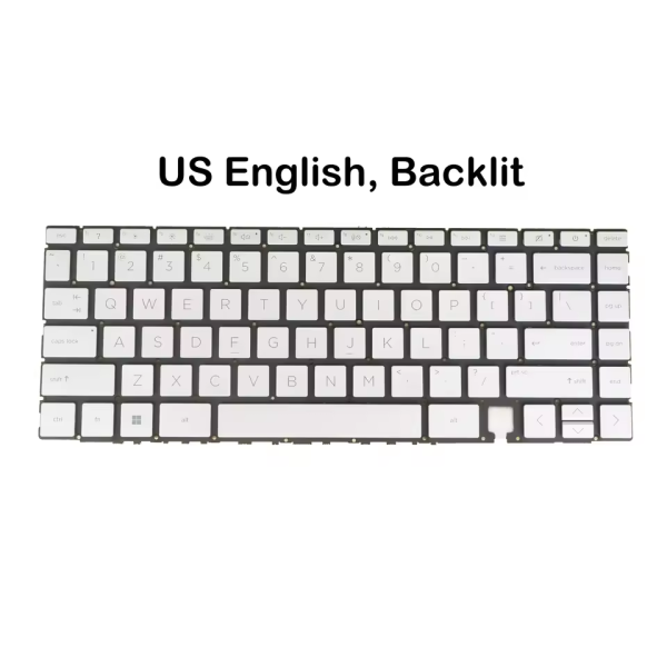 Tastatura Laptop 2-in-1, HP, Spectre X360 14-EA, TPN-Q250, iluminata, argintie, layout US