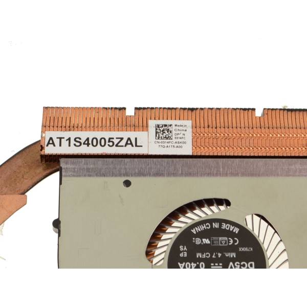 Cooler cu radiator Laptop, Dell, Precision 3520, 3530, 0314FC, 314FC, AT1S4005ZAL, EG50050S1-CA80-S9A, 5V, 0.40A