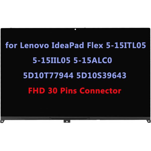 Ansamblu Display Laptop, Lenovo, Flex 5-15IIL05 Type 81X3, 5D10T77944, 15.6 inch, LED, rezolutie Full HD 1920x1080, touchscreen, 30 pini Ansamblu Display Laptop, Lenovo, Flex 5-15IIL05 Type 81X3, 5D10T77944, 15.6 inch, LED, rezolutie Full HD 1920x1080, touchscreen, 30 pini