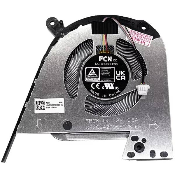 Cooler placa video Laptop, Asus, VivoBook Pro 15X OLED K6501Z, K6501ZM, 13NB0YD0T03011, DFSCL42P06593K FPCK, 12V, 0.6A, GPU