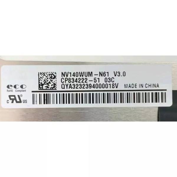 Display Laptop, Fujitsu, LifeBook U9413, NV140WUM-N61 V.3, 14 inch, FHD  1920x1200, IPS, 60Hz, 30 pini