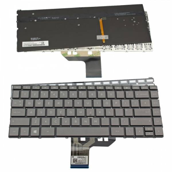 Tastatura compatibila Laptop, HP, Pavilion 13-AN, TPN-Q214, iluminata, gri inchis, layout US