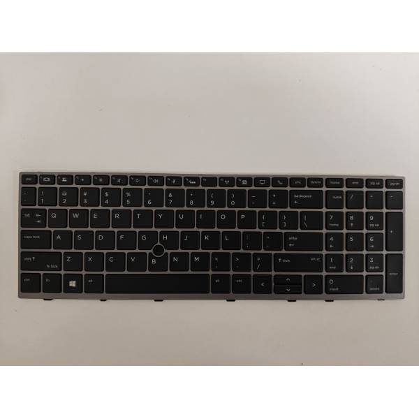 Tastatura Laptop, HP, Zbook 15u G5, cu poinsticker, rama gri, layout US