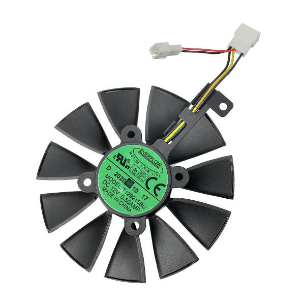 Set coolere placa video PC Desktop, Asus, ROG GTX 1060, 1070, T129215BU, dual fan, 6 pini, 12V, 0.50A, 87mm