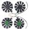 Set coolere placa video PC Desktop, Asus, ROG GTX 1060, 1070, T129215BU, dual fan, 6 pini, 12V, 0.50A, 87mm