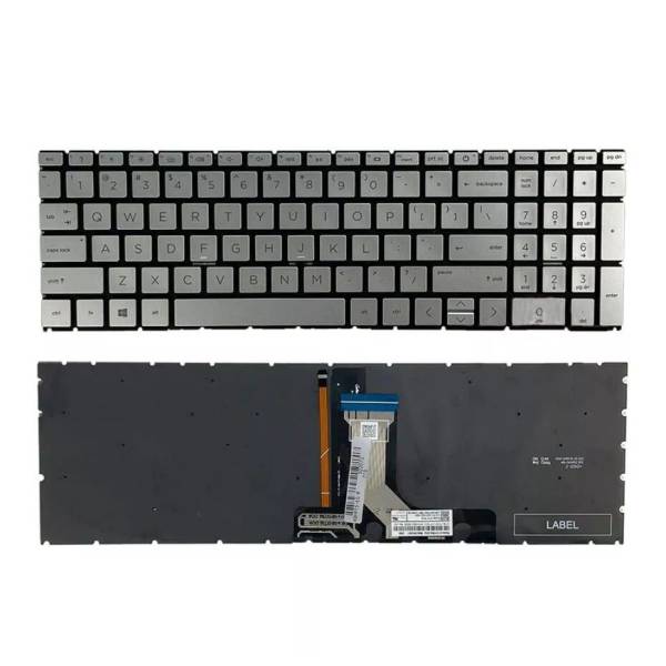 Tastatura Laptop, HP, 17-CN, 17T-CN, 17-CP, 17Z-CP, 17S-CU, TPN-L139, TPN-L140, iluminata, argintie, layout US