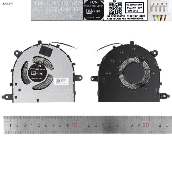 Cooler Laptop, Lenovo, IdeaPad 5-15ITL05 Type 82FG, DFS5K12115491N-FM8S, DC28000F1F0, 5V, 0.5A