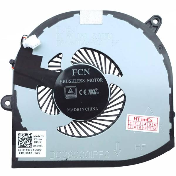 Cooler procesor Laptop, Dell, Precision 15 5520, 5530, 5540, TK9J1, 0TK9J1, DFS501105PQ0T-FJ6J, DC28000IPF0, 5V, 0.5A, GPU
