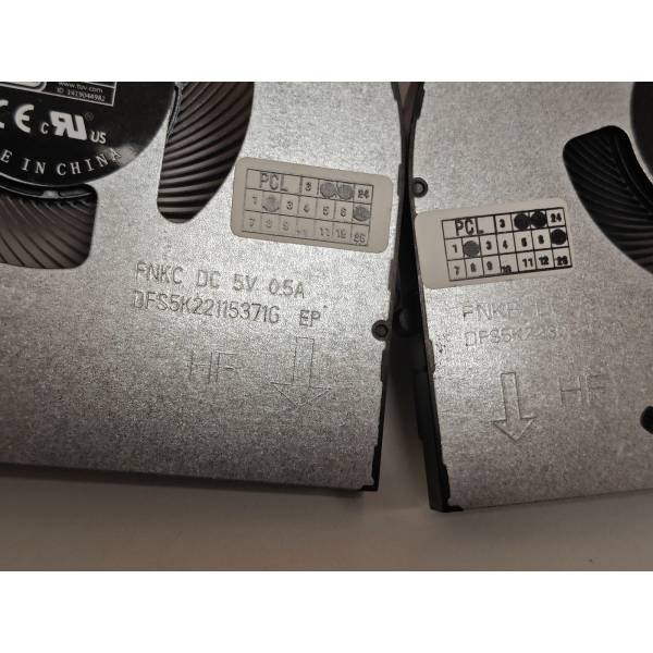 Set coolere Laptop, Lenovo, Legion 5 Pro-16ACH6 Type 82JS, 5H40S20357, NS85C63-20J17, NS85C62-20J15, 5V, 0.50A