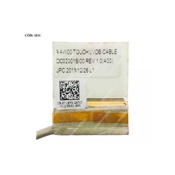 Cablu video LVDS Laptop, Dell, 17R 3737, TC8Y3, 0TC8Y3, WPKRG, DC02001SI00, touchscreen, 40 pini