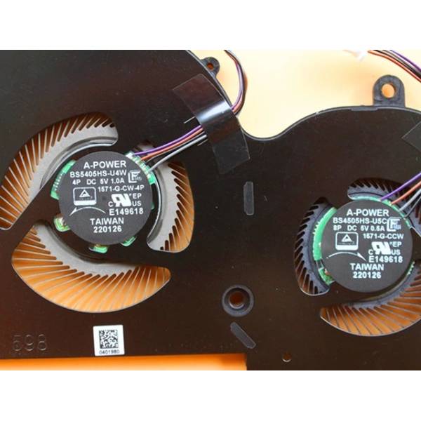 Cooler placa video Laptop Gaming, MSI, Creator Z16 A11UET, MS-1571, MS-1572, BS5405HS-U4W, 1571-G-CW-4P, BS5405HS-U5C, 1571-G-CCW, 5V, 0.50A, GPU
