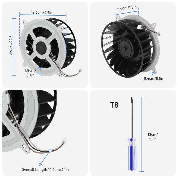 Cooler PS5, consola Sony PlayStation 5, 12047GA-12M-WB-01, KSB1212HGG4E, 23 blade, 12V, 2.15A Cooler PS5, consola Sony PlayStation 5, 12047GA-12M-WB-01, KSB1212HGG4E, 23 blade, 12V, 2.15A
