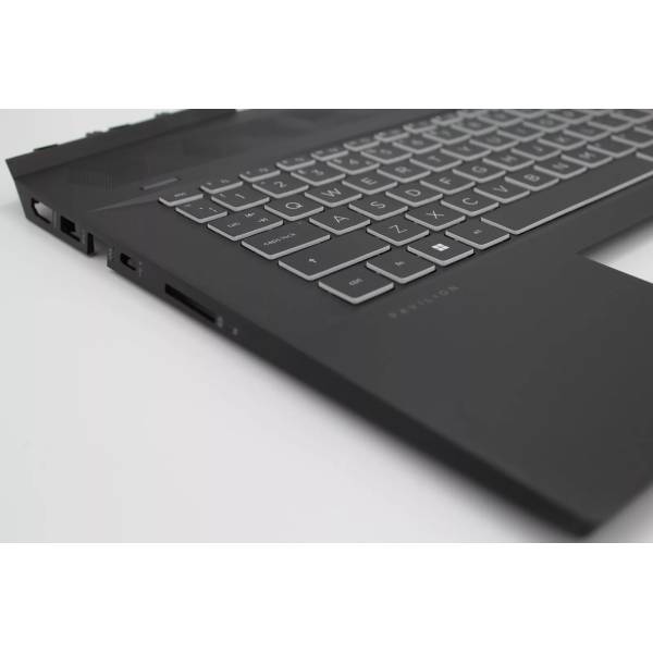 Carcasa superioara cu tastatura palmrest Laptop Gaming, HP, Pavilion 17-CD, 17T-CD, TPN-C142, AP2K9000300, L56889-001, L65250-001, iluminata, layout US