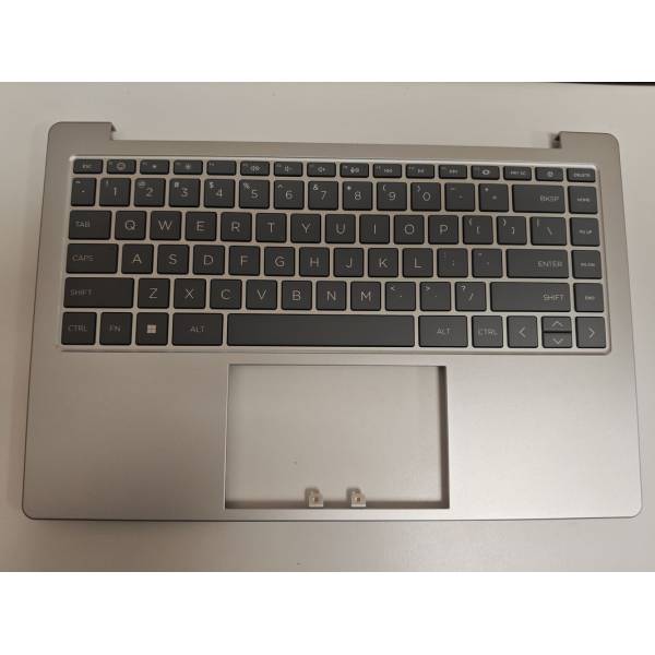 Carcasa superioara cu tastatura palmrest Laptop, HP, 240 G10, 245 G10, N35869-001, argintie, layout US