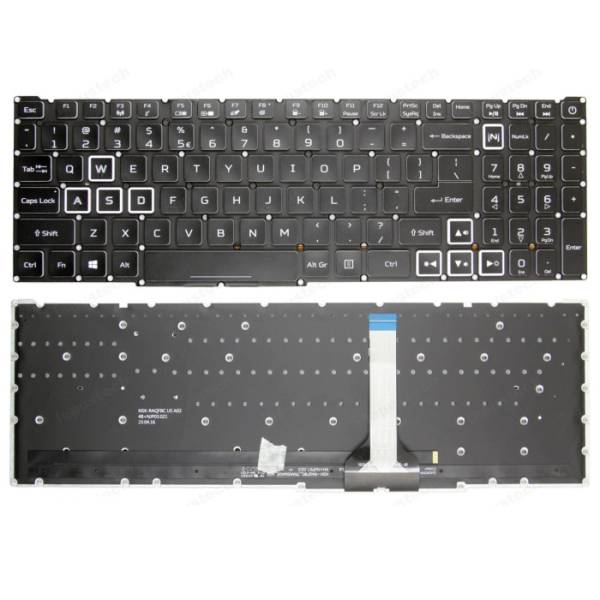 Tastatura Laptop Gaming, Acer, Predator Helios Neo 16 PHN16-71, N22Q22, iluminata alba, layout US
