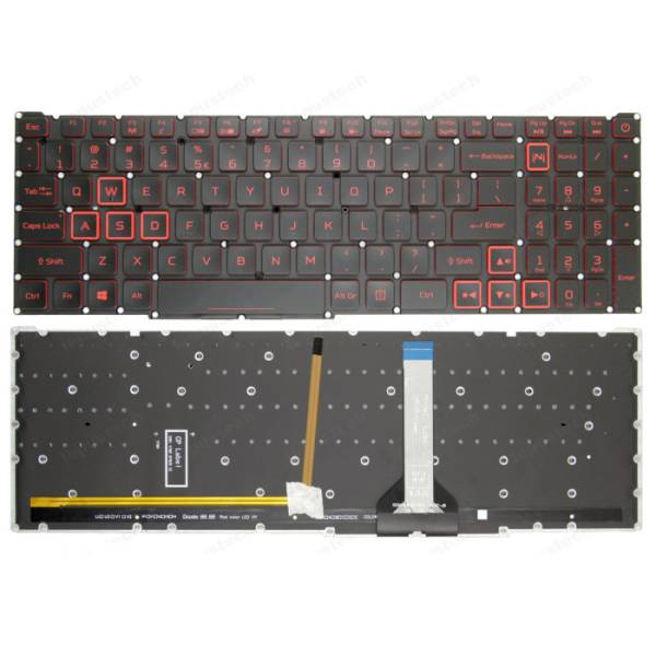 Tastatura Laptop Gaming, Acer, Predator Helios Neo 16 PHN16-71, N22Q22, iluminata rosie, layout US